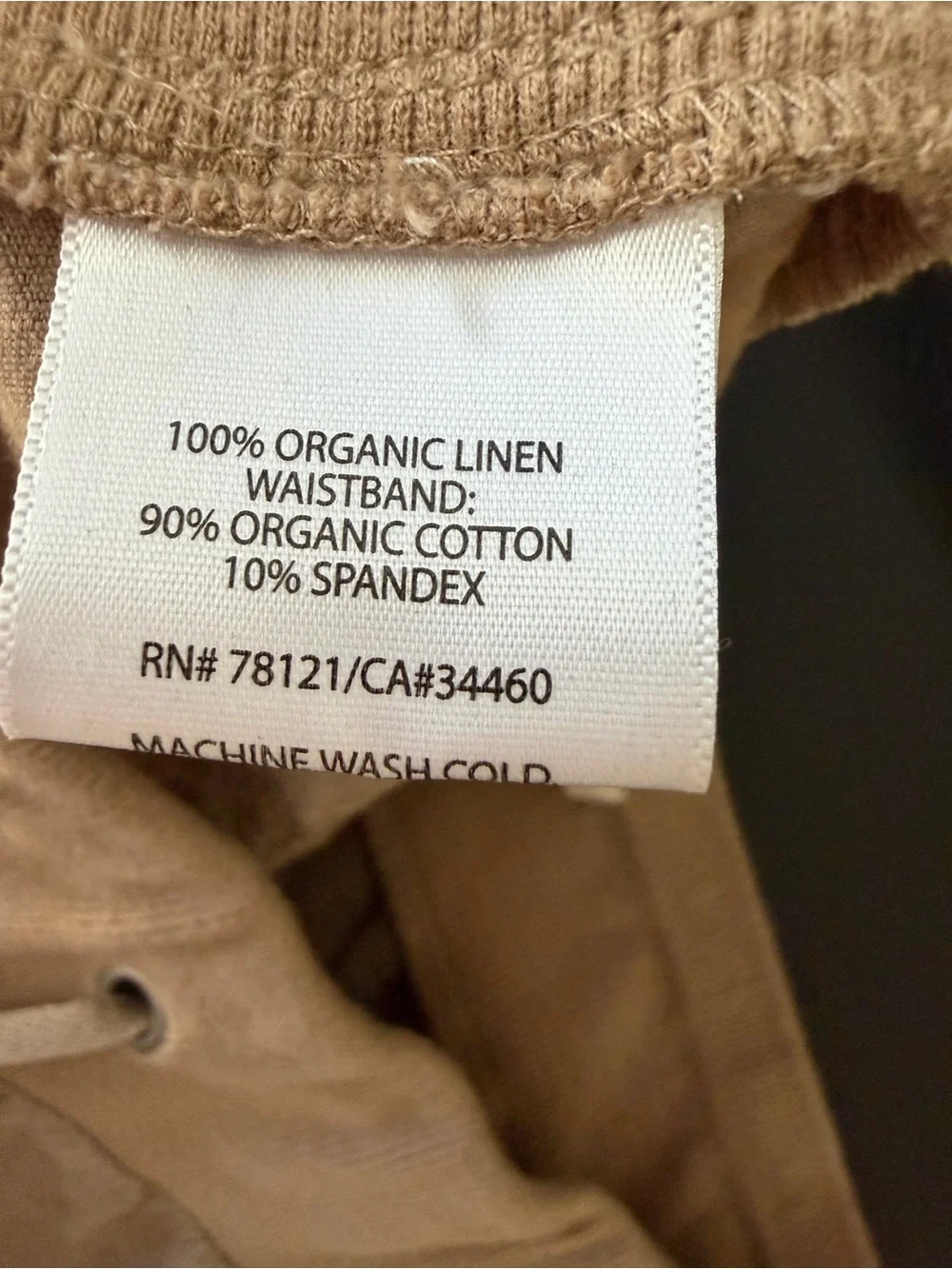 Eileen Fisher Organic Linen Wide Leg Pants Size Small Neutral Tan - Picture 10 of 10